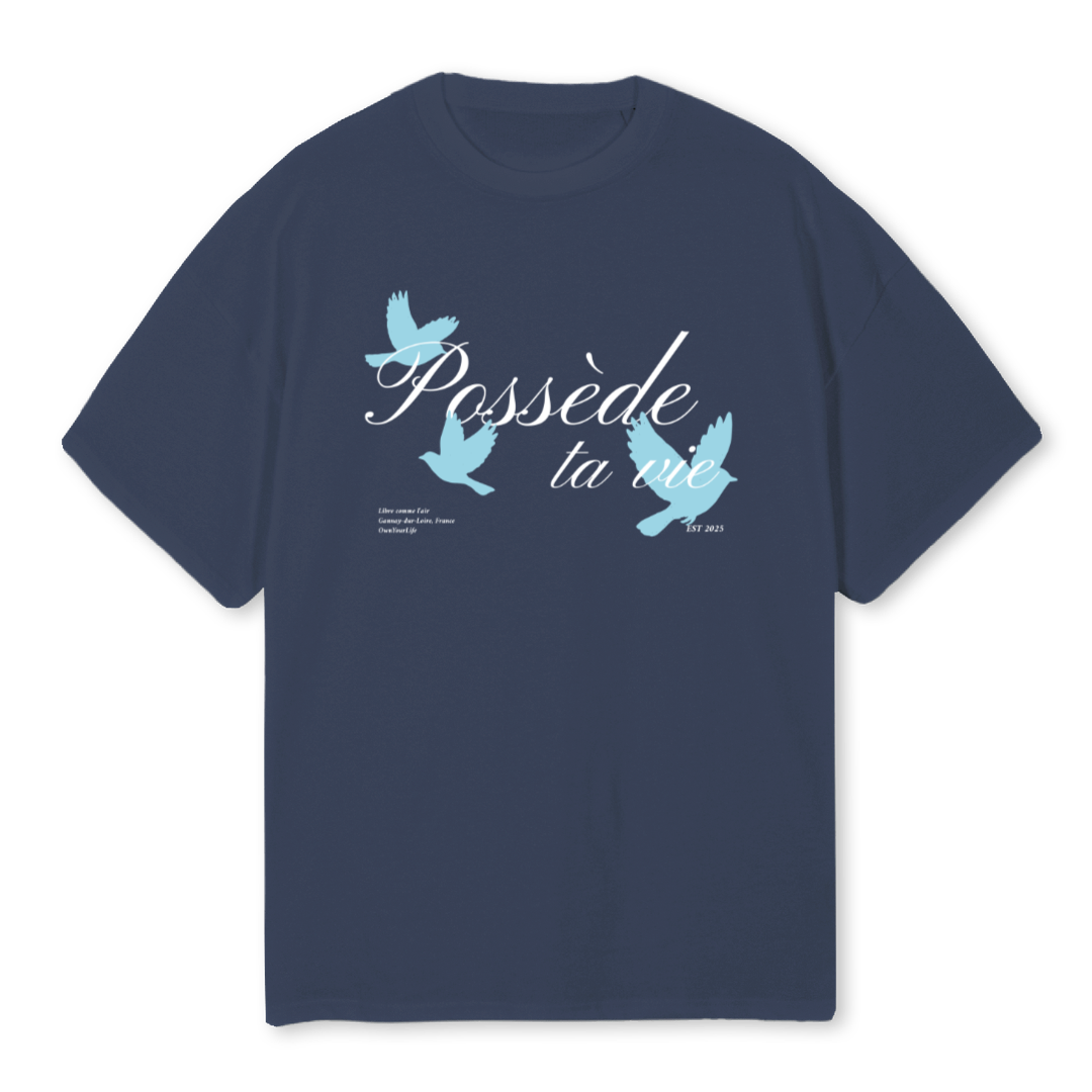 POSSÈDE TA VIE T-SHIRT NAVY BLUE