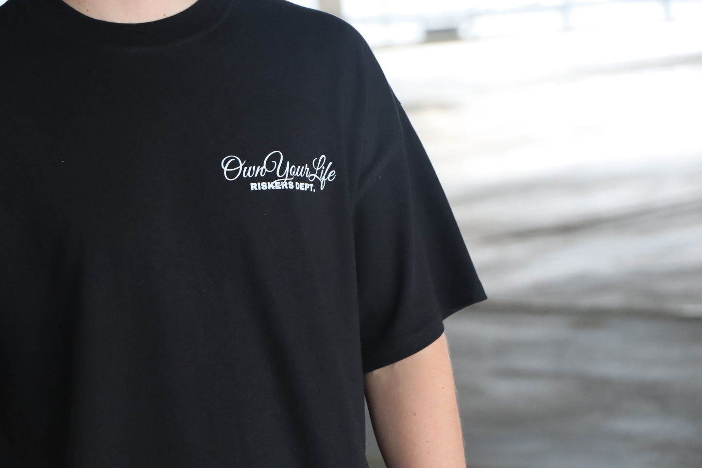 OWN YOUR LIFE RISKERS DEPT. T-SHIRT BLACK