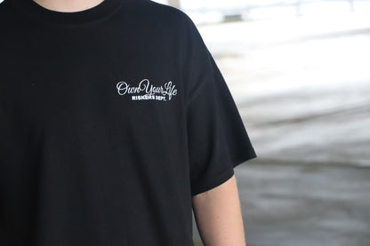 OWN YOUR LIFE RISKERS DEPT. T-SHIRT BLACK