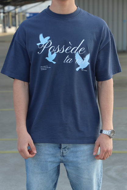 POSSÈDE TA VIE T-SHIRT NAVY BLUE