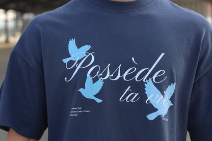 POSSÈDE TA VIE T-SHIRT NAVY BLUE