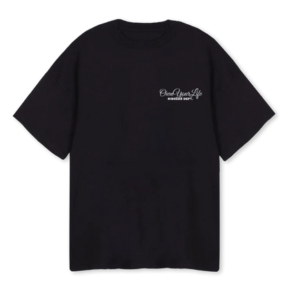 OWN YOUR LIFE RISKERS DEPT. T-SHIRT BLACK